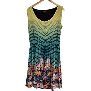 Caeliann Dress Multicolor Pleated‎ Pleated Floral Casual Large Vacation Beach